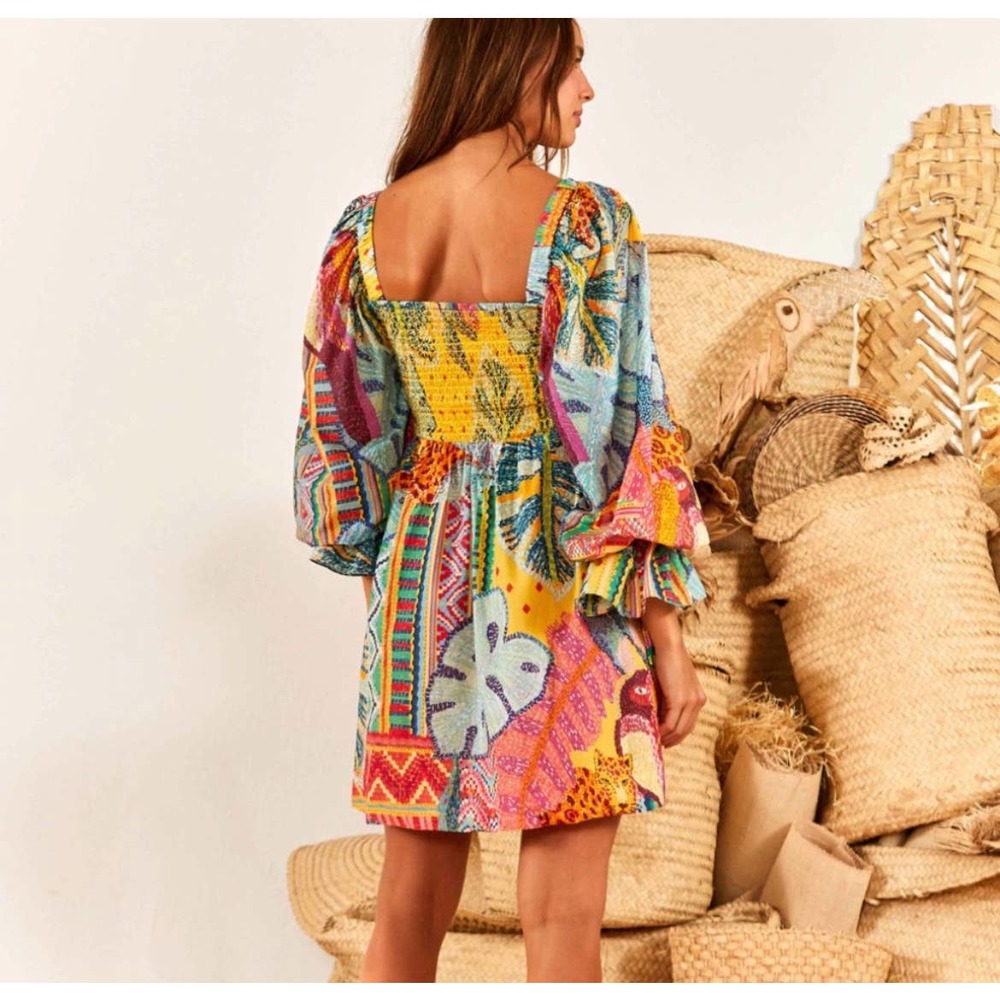 FARM Rio Colorful Tropical Mini Dress - Picture 2 of 10